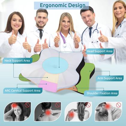 Imagem de Almofada cervical DONAMA Almofada viscoelástica de pescoço e ombro