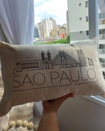 Imagem de Almofada City Retangular Estampada 30x50cm São Paulo