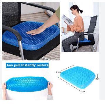 Imagem de Almofada Com Capa Em Silicone Gel Para Assento Banco de Carro Escritorio Ortopédico