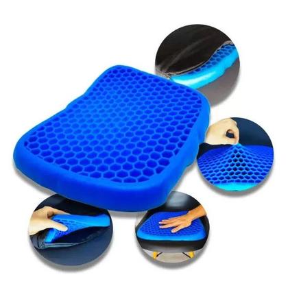 Imagem de Almofada Com Capa Em Silicone Gel Para Assento Banco de Carro Escritorio Ortopédico