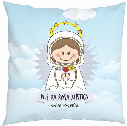 Imagem de Almofada Com Enchimento Oração Santinho Nossa Senhora da Rosa Mística