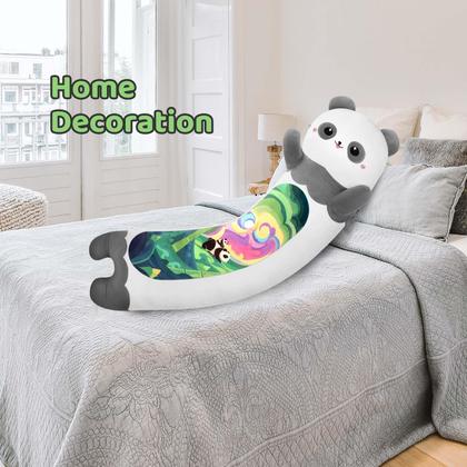 Imagem de Almofada corporal de pelúcia Mewaii Long Panda 135 cm Kawaii para crianças