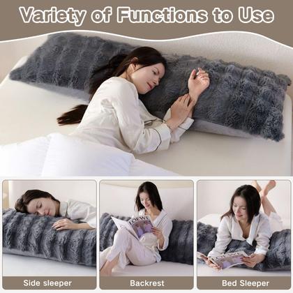 Imagem de Almofada corporal YZ HOME Faux Fur Fluffy com espuma viscoelástica desfiada