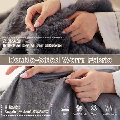 Imagem de Almofada corporal YZ HOME Faux Fur Fluffy com espuma viscoelástica desfiada