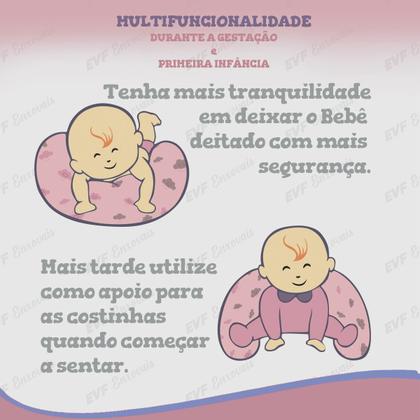 Imagem de Almofada de amamentação almofada para bebê ( *01 peça ) almofada com laço  enchimento 100% fibras de silicone