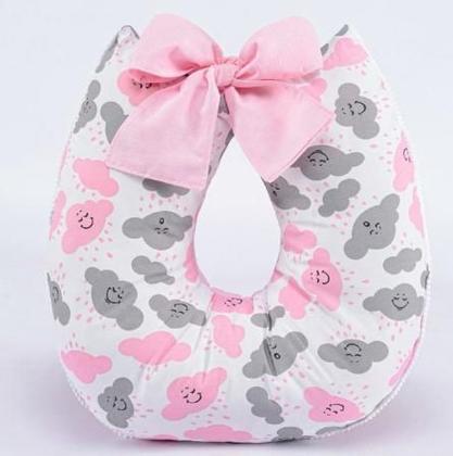 Imagem de Almofada de Amamentação/Amamentar Estampada + Zíper Tecido Algodão.