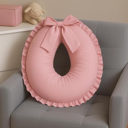 Imagem de Almofada de Amamentação menina rose babado e laço