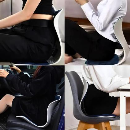 Imagem de Almofada de Apoio Lombar Cadeira Correção Coluna GG - AZUL