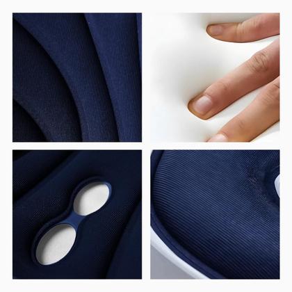 Imagem de Almofada de Apoio Lombar Cadeira Correção Coluna GG - AZUL