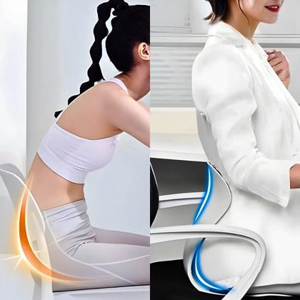 Imagem de Almofada de Apoio Lombar Cadeira Correção Coluna GG - AZUL