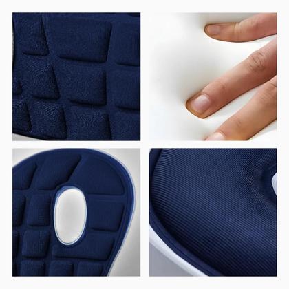 Imagem de Almofada de Apoio Lombar Cadeira Correção de Coluna M - AZUL