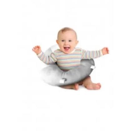 Imagem de Almofada De Apoio Puff Para Bebe Sentar Rosa - Baby Pil