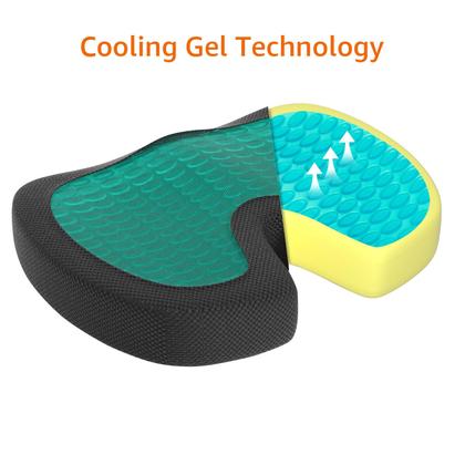 Imagem de Almofada de assento Amazon Basics Gel Enhanced Memory Foam preta