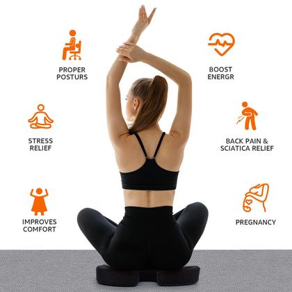 Imagem de Almofada de assento Amazon Basics Gel Enhanced Memory Foam preta