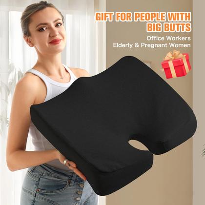 Imagem de Almofada de assento BSZXD Extra Large Memory Foam preta