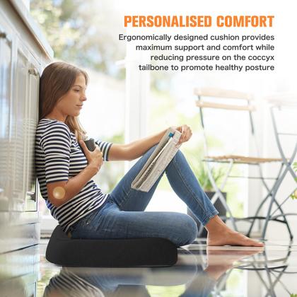 Imagem de Almofada de assento BSZXD Extra Large Memory Foam preta