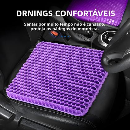 Imagem de Almofada de Assento em Gel Respirável com Design em Favo de Mel - Alívio de Pressão e Dor no Cóccix