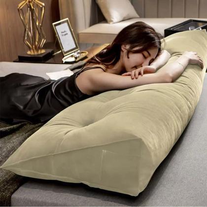 Imagem de Almofada de Cabeceira 90 cm Solteiro Suede Apoio Cama Quarto