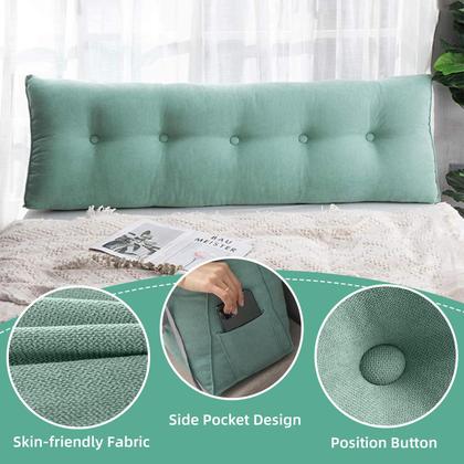 Imagem de Almofada de cabeceira Wedge Wadser Triangular Twin Teal Polyester