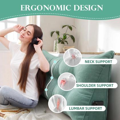 Imagem de Almofada de cabeceira Wedge Wadser Triangular Twin Teal Polyester