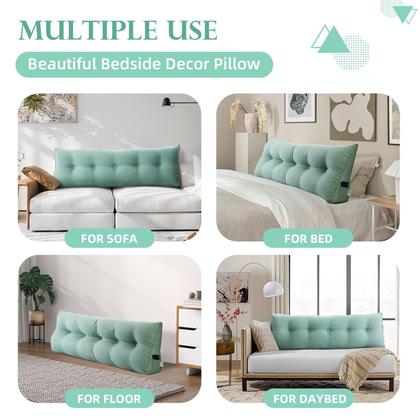 Imagem de Almofada de cabeceira Wedge Wadser Triangular Twin Teal Polyester