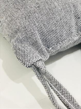 Imagem de Almofada De Cadeira Futton Com Amarração 40X40Cm - Prata