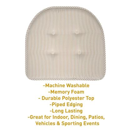 Imagem de Almofada de Cadeira Sweet Home Collection - Espuma com Memória - Pacote com 6 Unidades (Cinza)