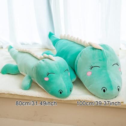 Imagem de Almofada de pelúcia que abraça dinossauros Kekeso Long Dino Plush 80 cm