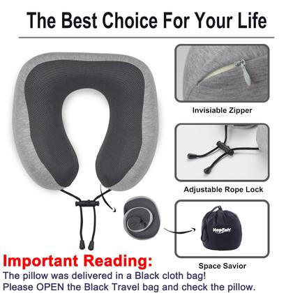 Imagem de Almofada de pescoço Napfun para viajar, espuma viscoelástica 100% pura