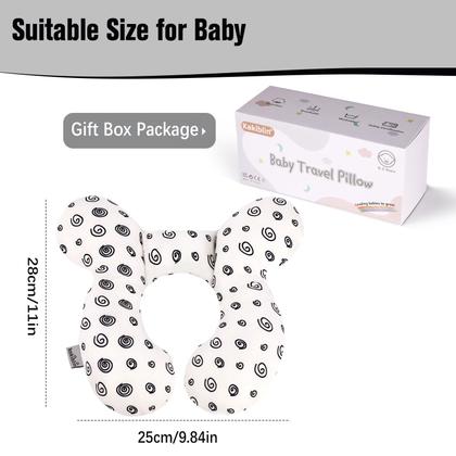 Imagem de Almofada de pescoço para bebês Kakiblin Snail Pattern Travel Support