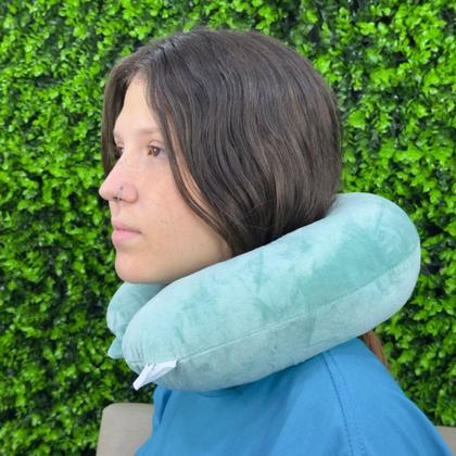 Imagem de Almofada de Pescoço para Carro e Avião - Lavável e Macia