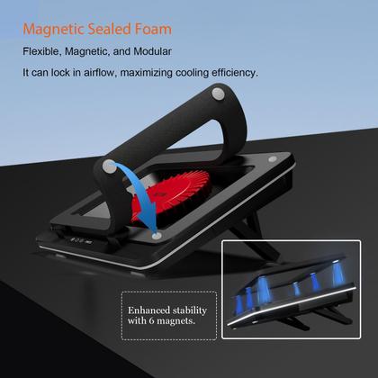 Imagem de Almofada de resfriamento para laptop IETS GT600 com ventilador turbo gigante de 14-19,3 polegadas