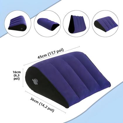 Imagem de Almofada De Viagem Inflável Multifuncional Suporte Lombar Para Yoga Almofada Triangular