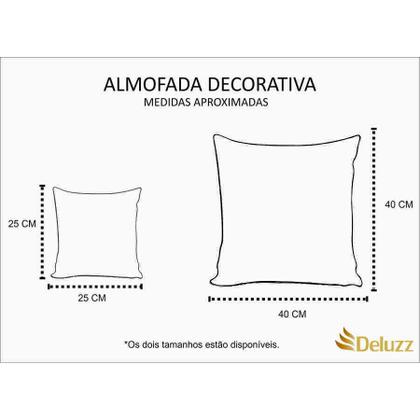 Imagem de Almofada Decorativa Cheia c/ Zíper 40x40cm, Kombi com Prancha