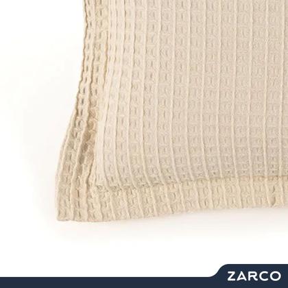 Imagem de Almofada Decorativa Quadrada 100% Algodão Macia Denver 45x45cm Capa com Zíper e Enchimento Karsten