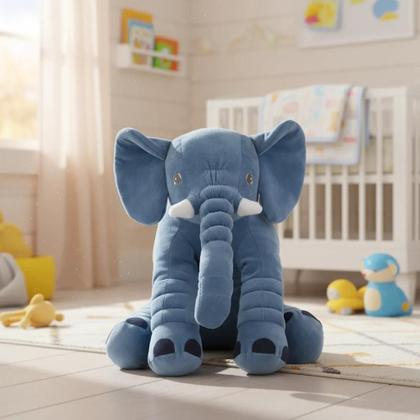 Imagem de Almofada Elefante De Pelúcia Plush 45cm Para Bebê
