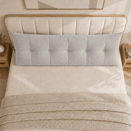 Imagem de Almofada Encosto Triangular Cama Leitura Cabeceira Boucle