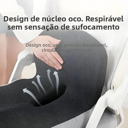 Imagem de Almofada Ergonômica Para Cadeira Com Encosto, Macia E Lavável, Para Conforto Das Nádegas E Cintura