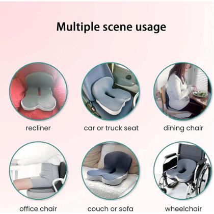 Imagem de Almofada Ergonômica Para Cadeira Com Encosto, Macia E Lavável, Para Conforto Das Nádegas E Cintura