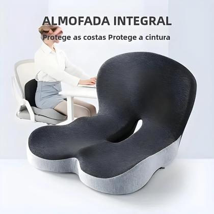 Imagem de Almofada Ergonômica Para Cadeira Com Encosto, Macia E Lavável, Para Conforto Das Nádegas E Cintura