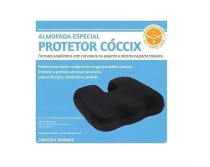 Imagem de Almofada Especial Cóccix para hemorróidas, pós parto e anti escaras - Tamanho Padrão Cor Preta - Perfetto