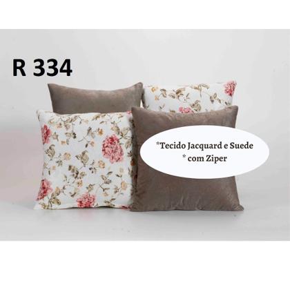 Imagem de Almofada Estampada Jacquard Decorativas com Ziper 4 unidades