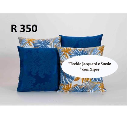 Imagem de Almofada Estampada Jacquard Decorativas com Ziper 4 unidades