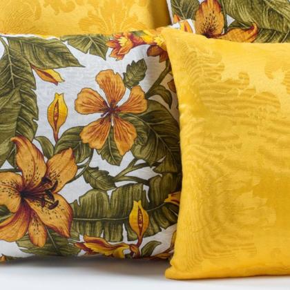 Imagem de Almofada Estampada Jacquard Decorativas com Ziper 4 unidades