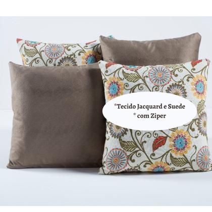 Imagem de Almofada Estampada Jacquard Decorativas com Ziper 4 unidades