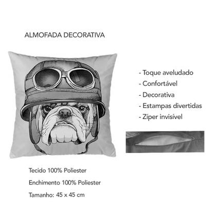 Imagem de Almofada Estampada Macaco Oculos Stay Cool Decorativa 45cm