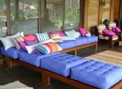 Imagem de Almofada Futon Cadeiras Bancos Áreas 60X60 Cm Rosa Pink