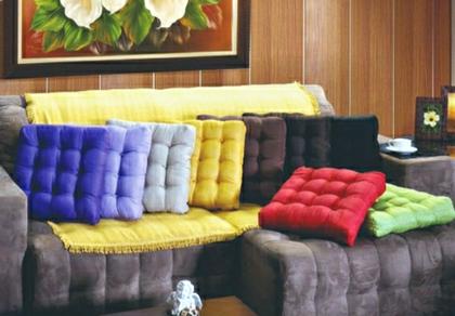 Imagem de Almofada Futon Cadeiras Bancos Áreas 60x60 Vermelha  Cód. 672