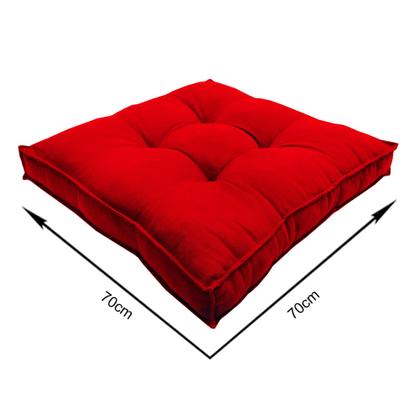 Imagem de Almofada Futon Decoração 70x70 Cm Vermelho Cód. 1858