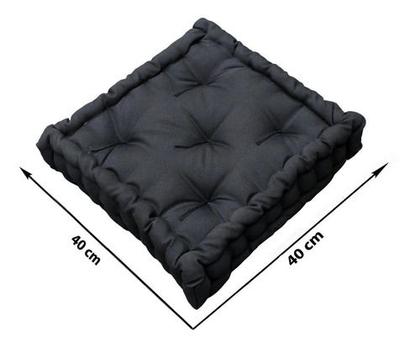 Imagem de Almofada Futon Oxford Preto 40x40cm Alta Sofisticação